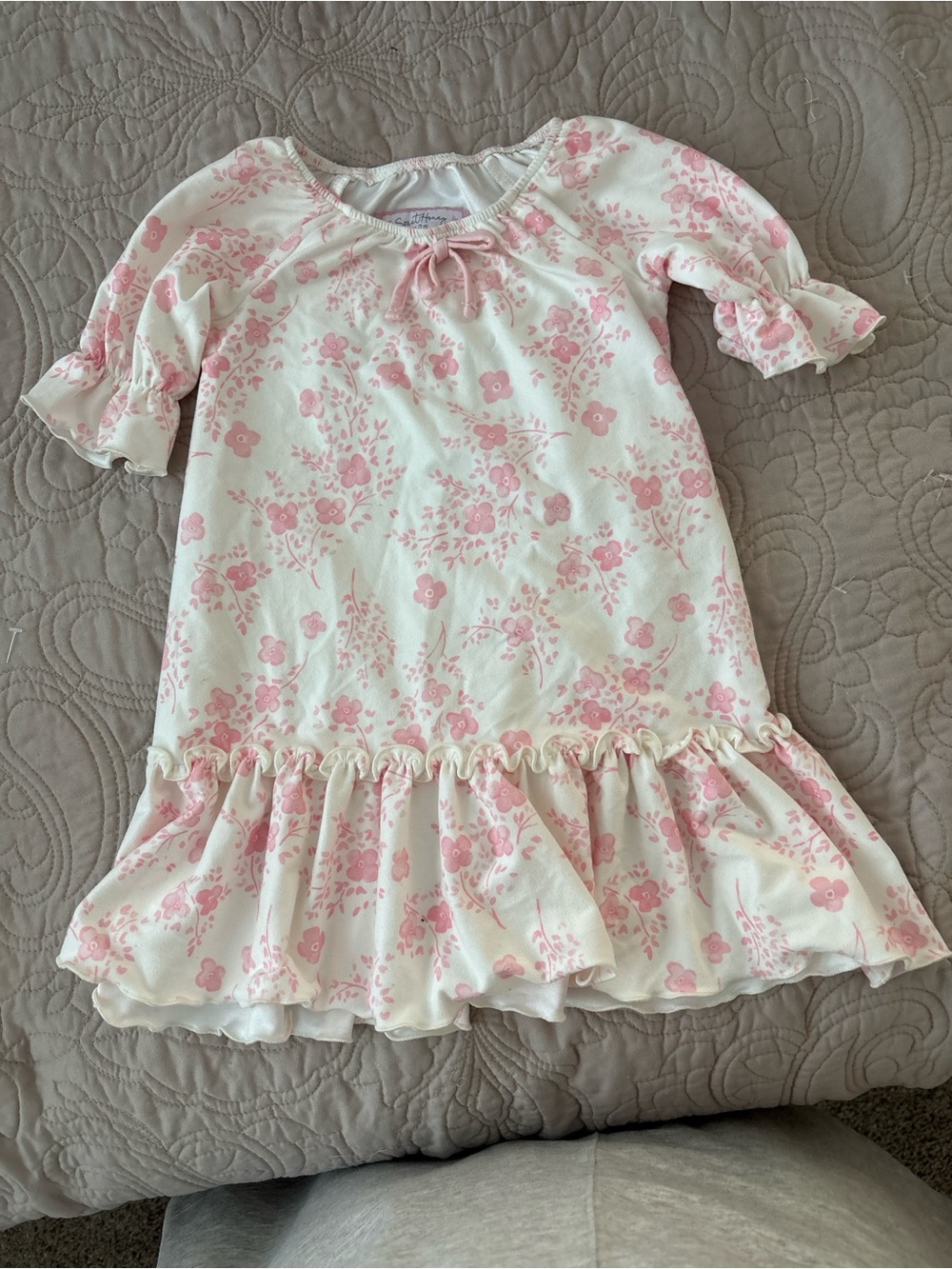 SweetHoney Pink Floral Ruffle Dress for Girls